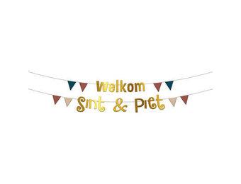 Letterslinger ''Welkom Sint&Piet'' - 2 stuks