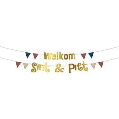Letterslinger ''Welkom Sint&Piet'' - 2 stuks