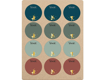 Naamstickers Sint & Piet - 12 stuks