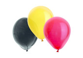 Ballonnen Zwart-Geel-Rood 23cm - 50 stuks