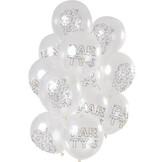 Ballonnen Origami Happy Birthday - 12 stuks