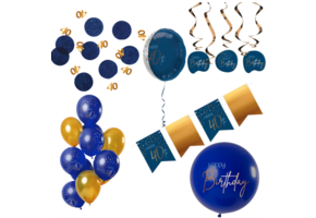 Deluxe Feestpakket 40 Jaar Blauw