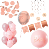 Deluxe Feestpakket 30 Jaar Roze