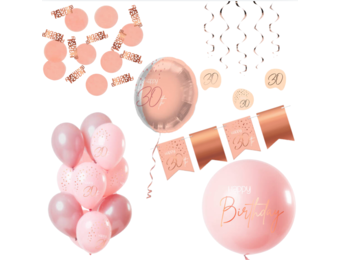 Deluxe Feestpakket 30 Jaar Roze