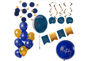 Deluxe Feestpakket 30 Jaar Blauw