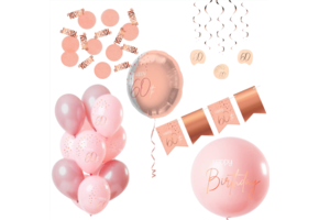 Deluxe Feestpakket 60 Jaar Roze