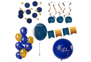 Deluxe Feestpakket 70 Jaar Blauw
