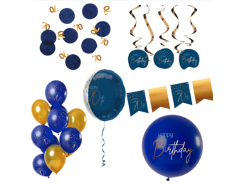 Deluxe Feestpakket 70 Jaar Blauw