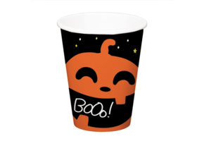 Papieren Bekers - 'BoOo!' - Halloween BoOo! - 250 ml - 6 stuks