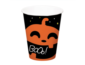 Papieren Bekers - 'BoOo!' - Halloween BoOo! - 250 ml - 6 stuks