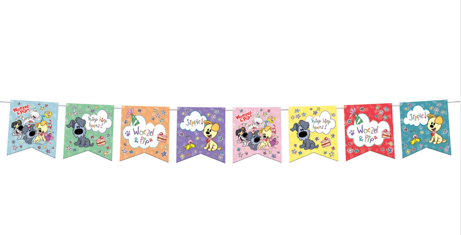 Vlaggenlijn Woezel en Pip - 4 meter