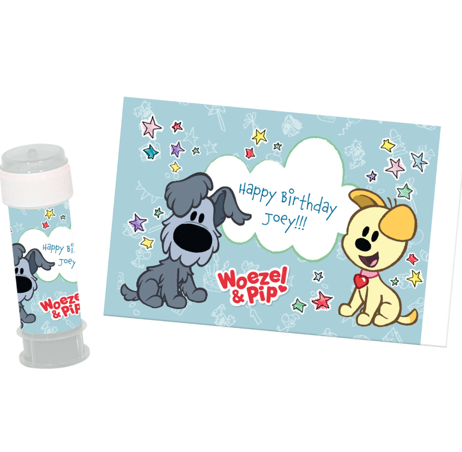 Bellenblaassticker - Woezel en Pip