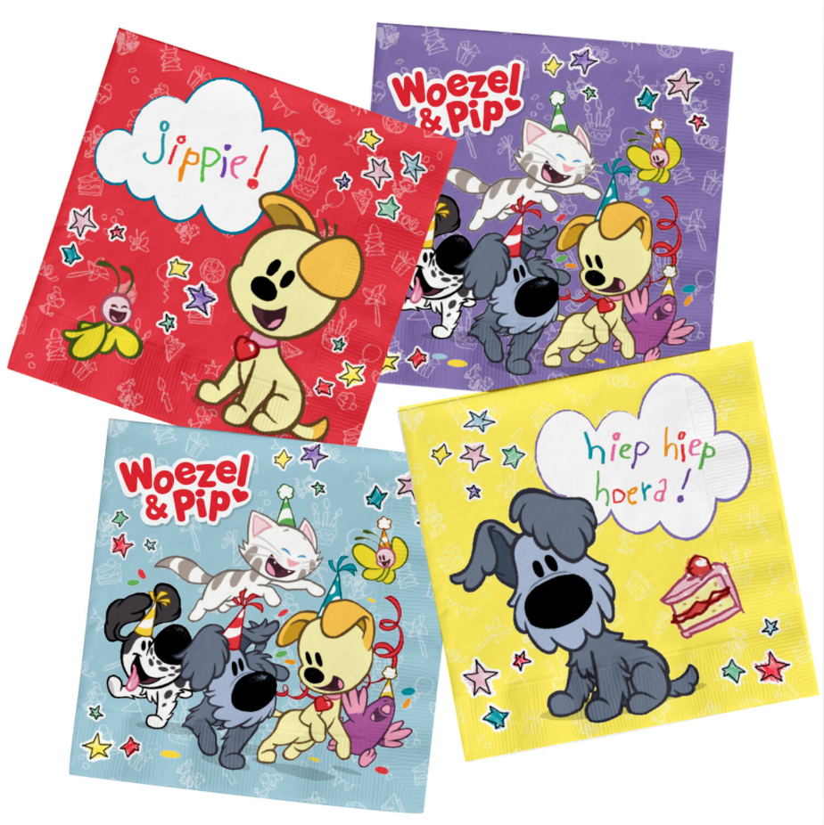 Servetten - Woezel en Pip