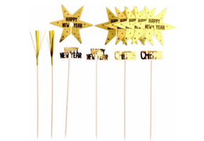 Glas Decoratie Set - BlackGold HNY