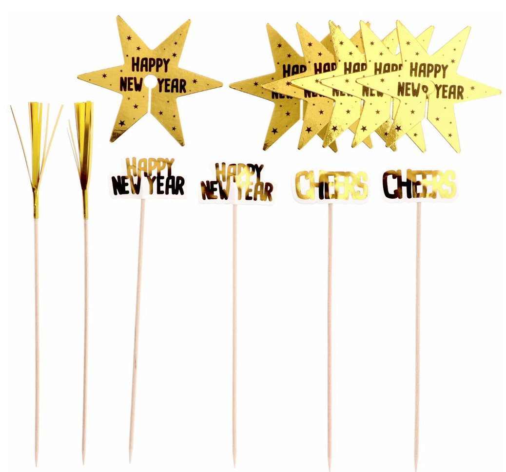 Glas Decoratie Set - BlackGold HNY