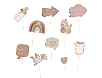 Photobooth Set - Babyshower Girl