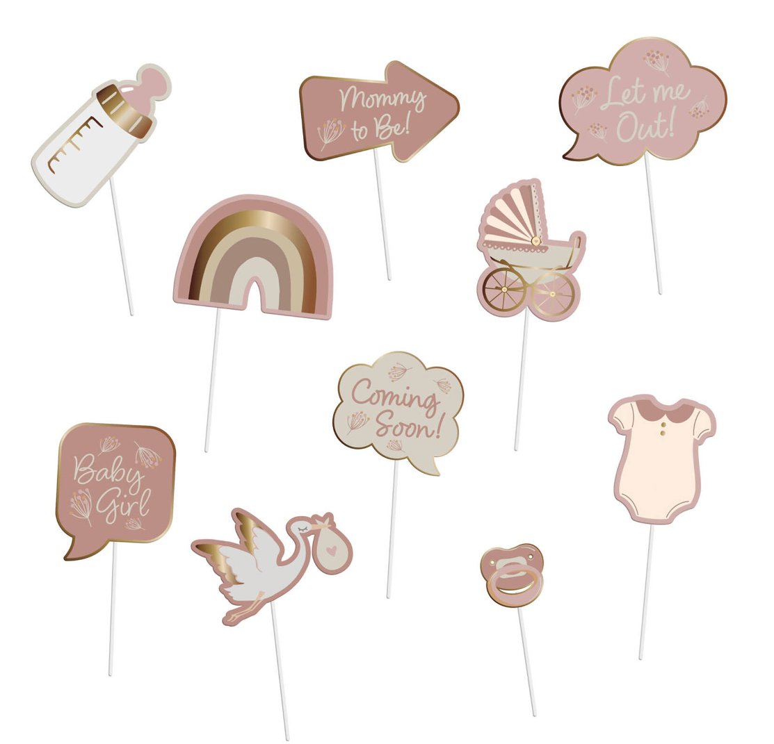 Photobooth Set - Babyshower Girl