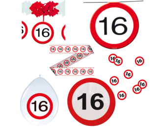 16 Jaar Verkeersbord Pakket