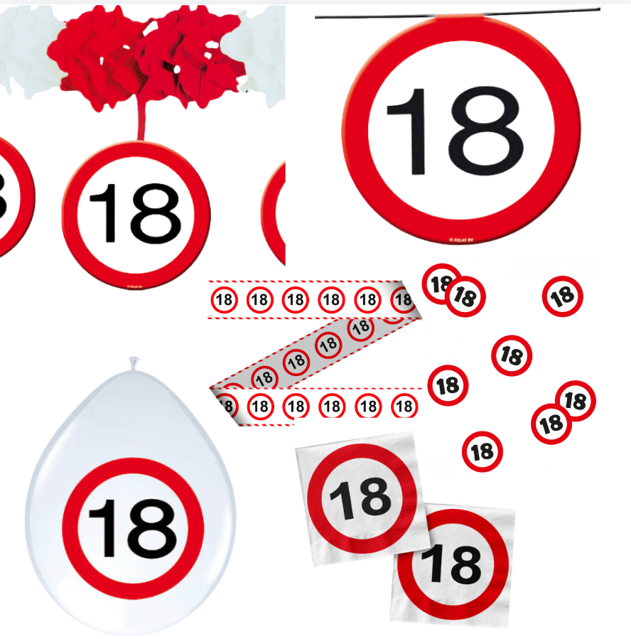 18 Jaar Verkeersbord Pakket