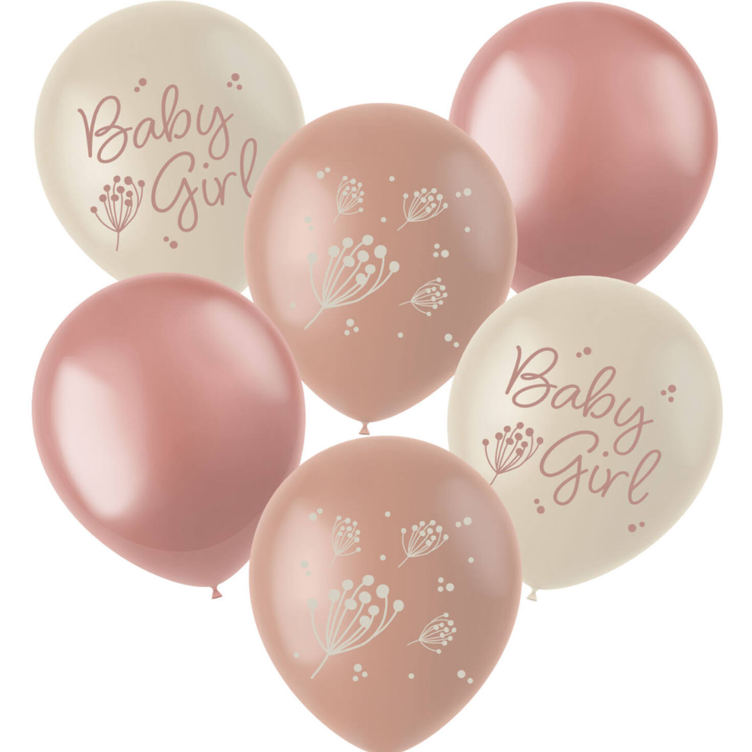 Latex Ballonnen- Meisje- 6 Stuks