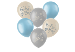 Latex Ballonnen-Jongen - 6 Stuks