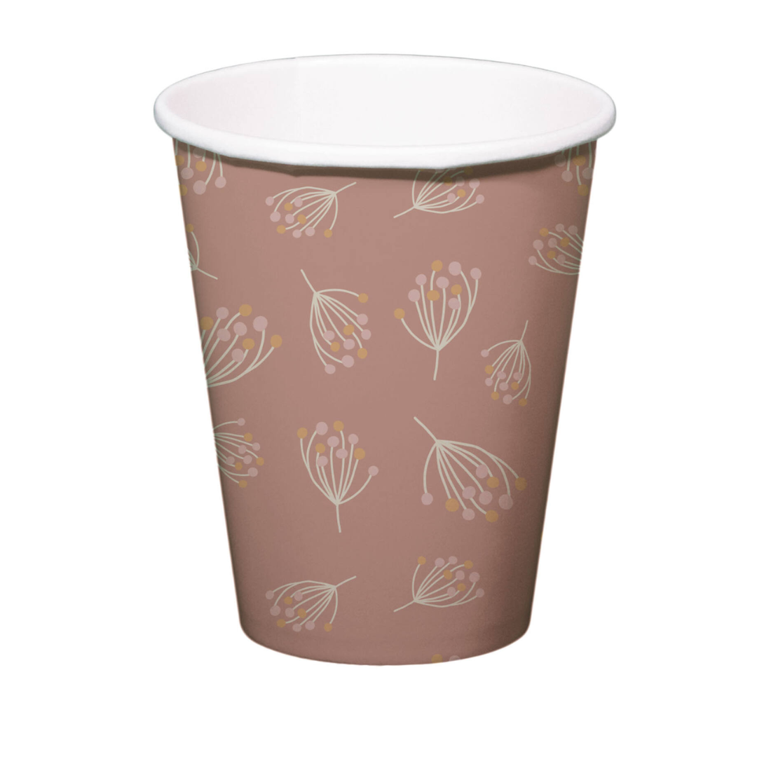 Papieren Bekers- Meisje- 8 Stuks