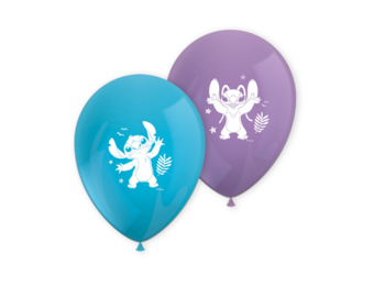 8 Bedrukte ballonnen - Stitch & Angel