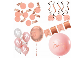 Deluxe Feestpakket 50 Jaar Roze