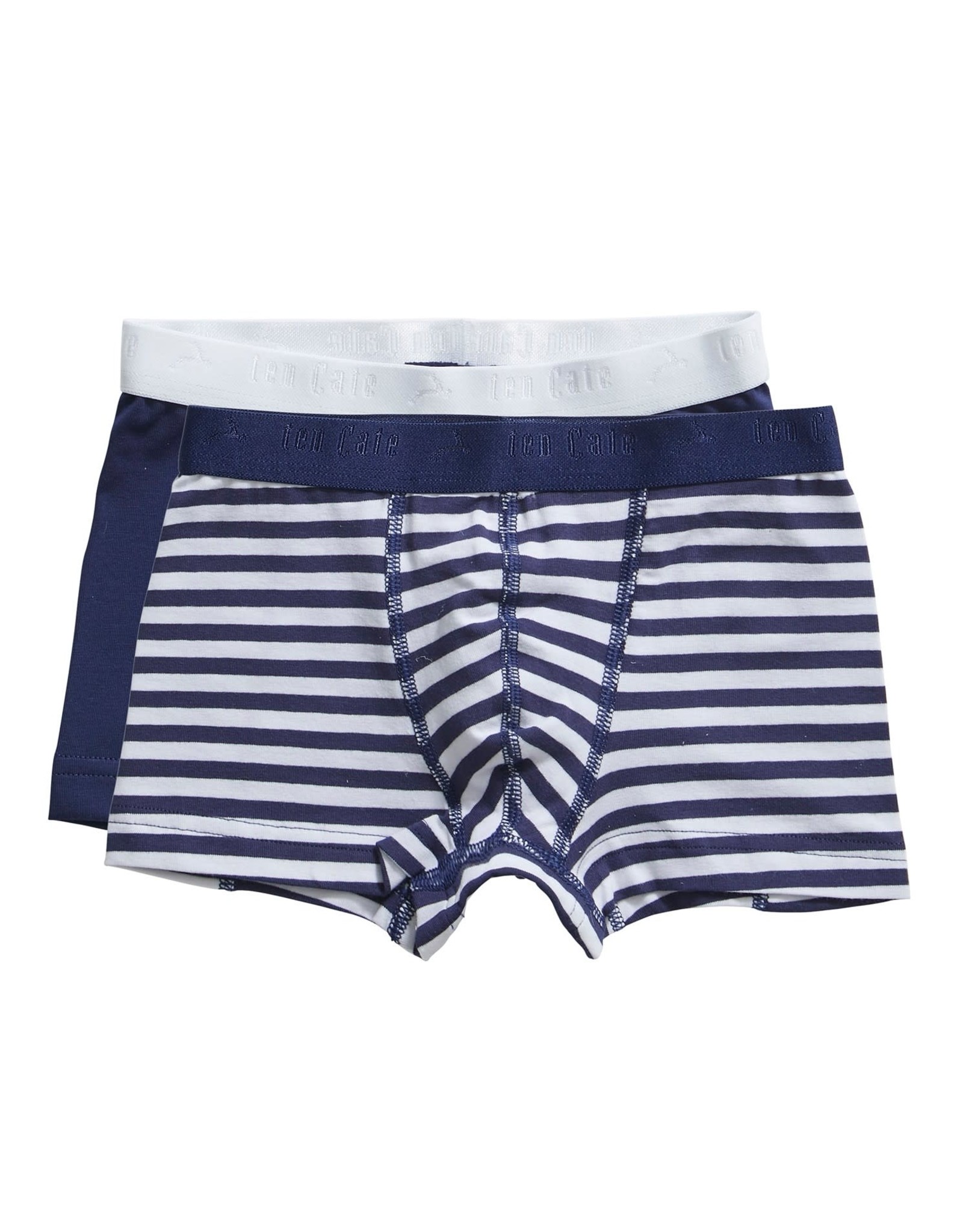 Ten Cate Basis boys shorts 2 pack stripe medieval blue