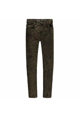 Broek print dark green