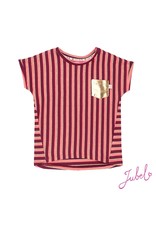 Jubel T-shirt streep - Stargazer Bordeaux