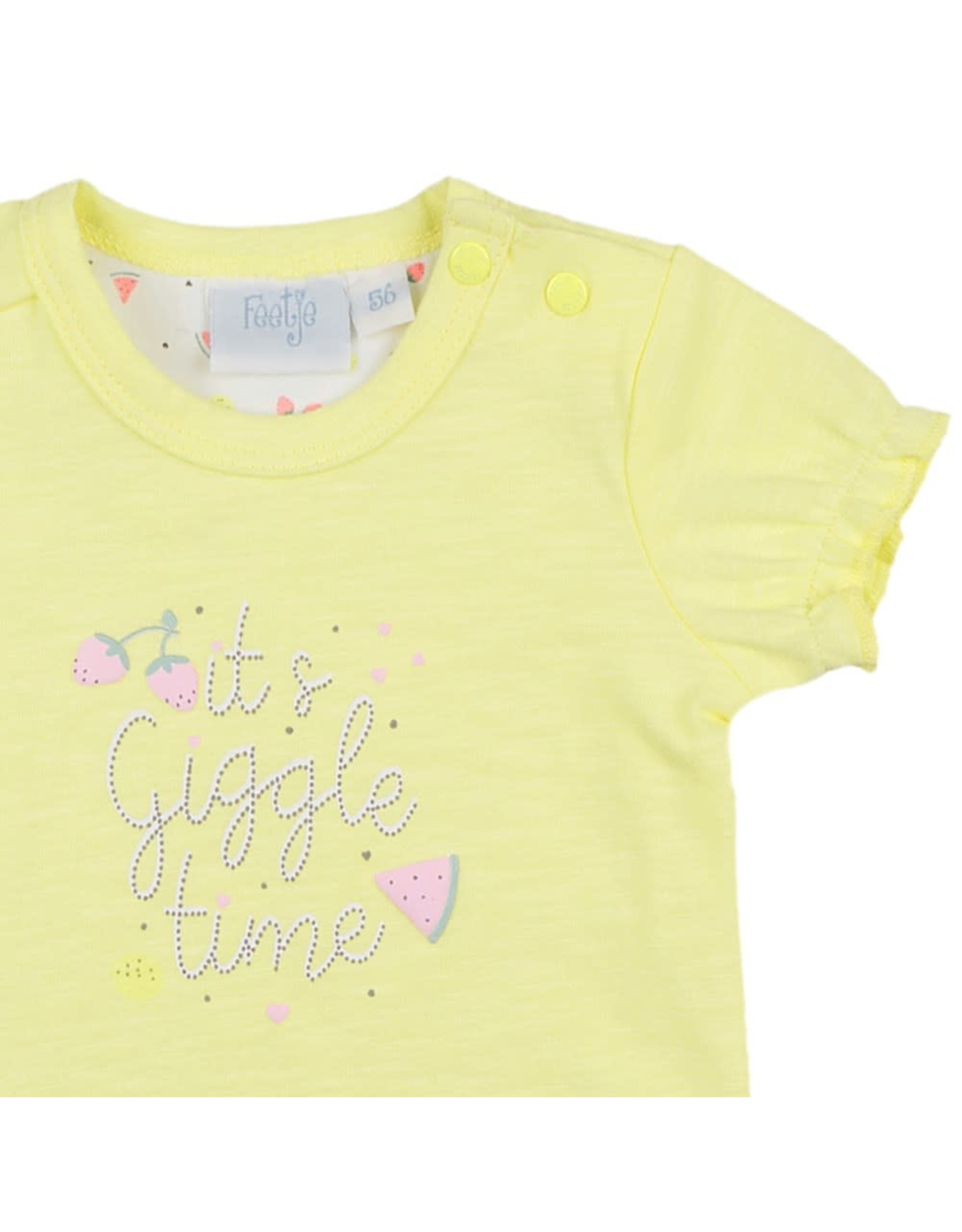 Feetje T-shirt It's Giggle Time - Sweet By Nature Geel