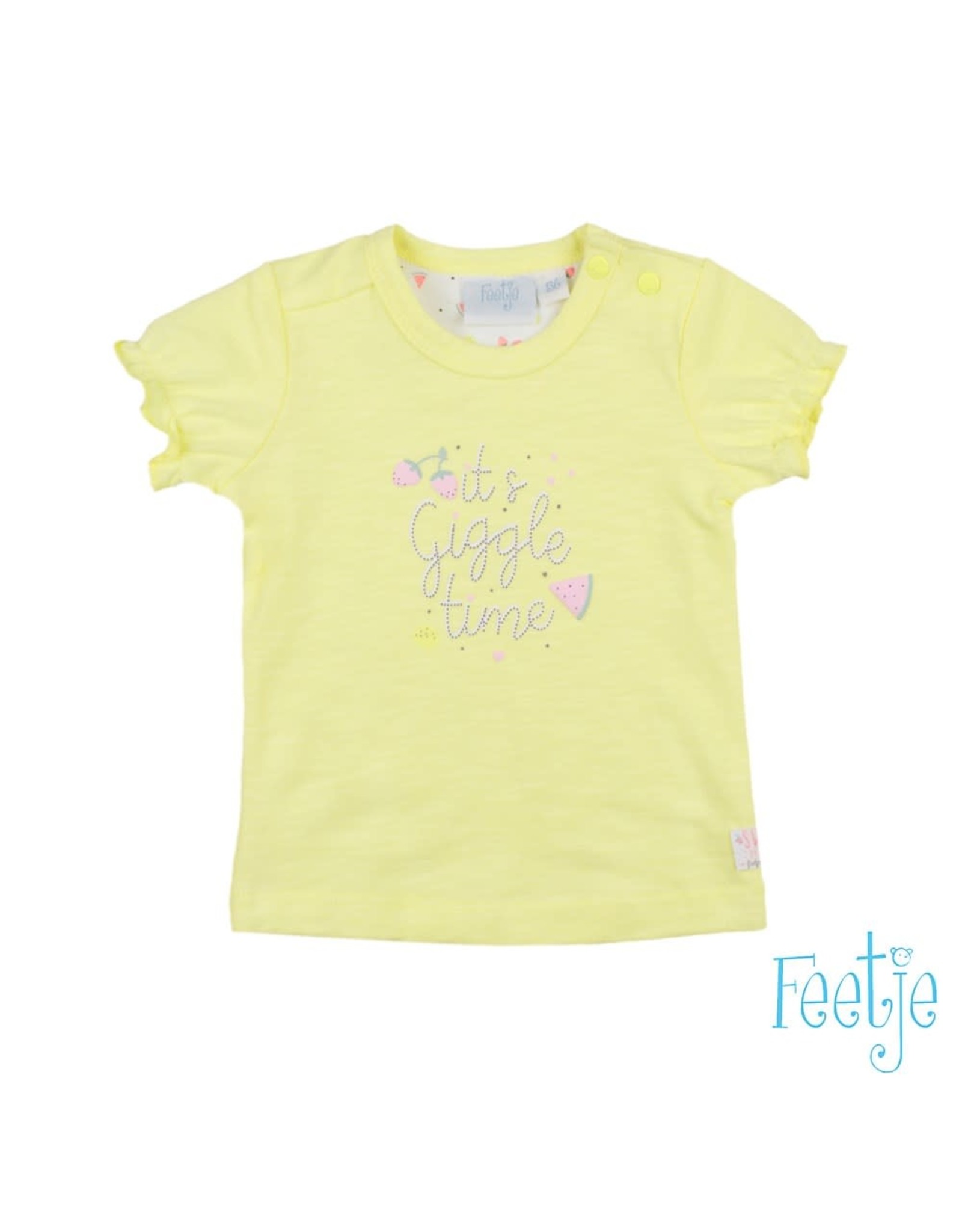 Feetje T-shirt It's Giggle Time - Sweet By Nature Geel