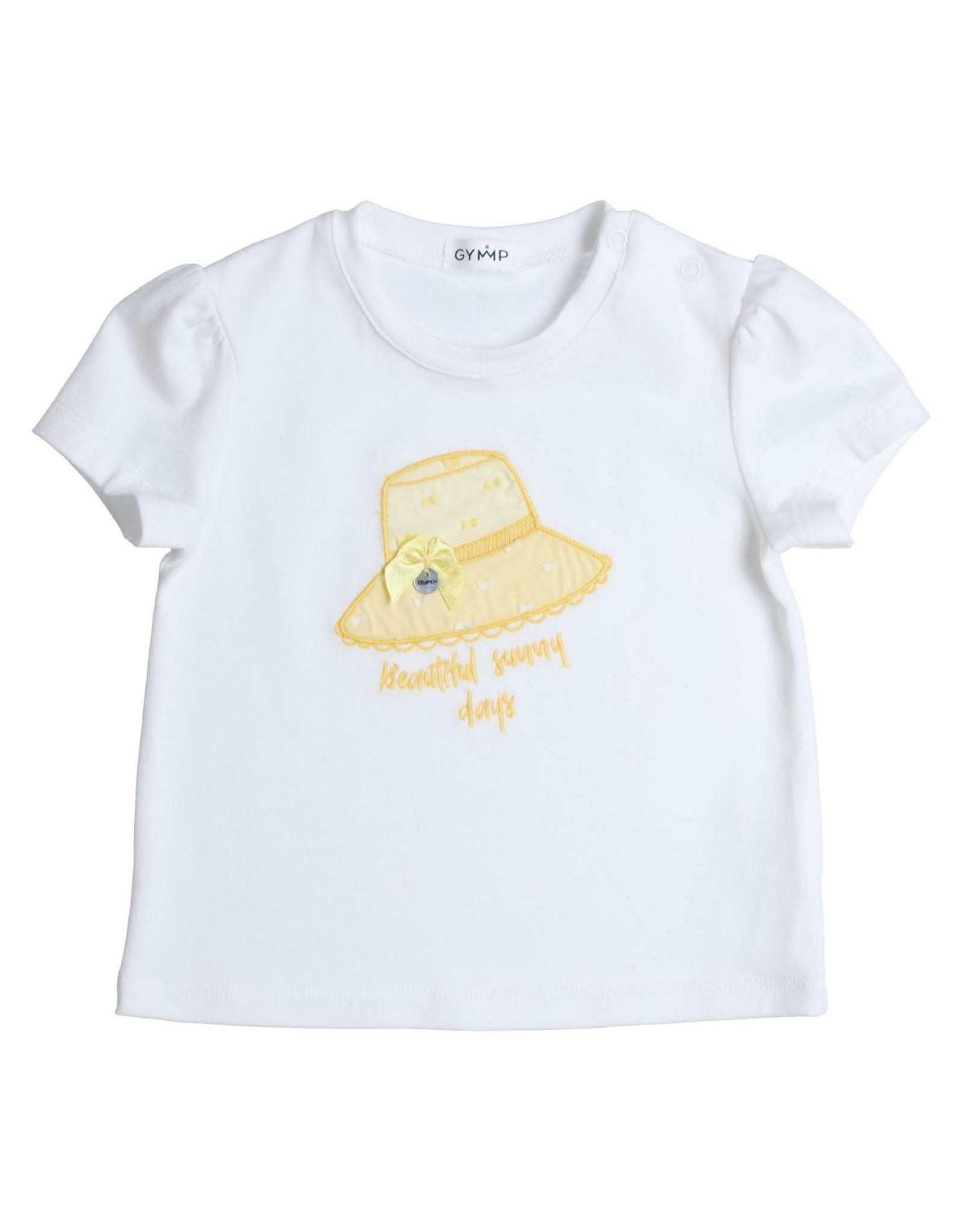 Gymp T-SHIRT EMBROIDERY HAT - AEROM WIT/GEEL