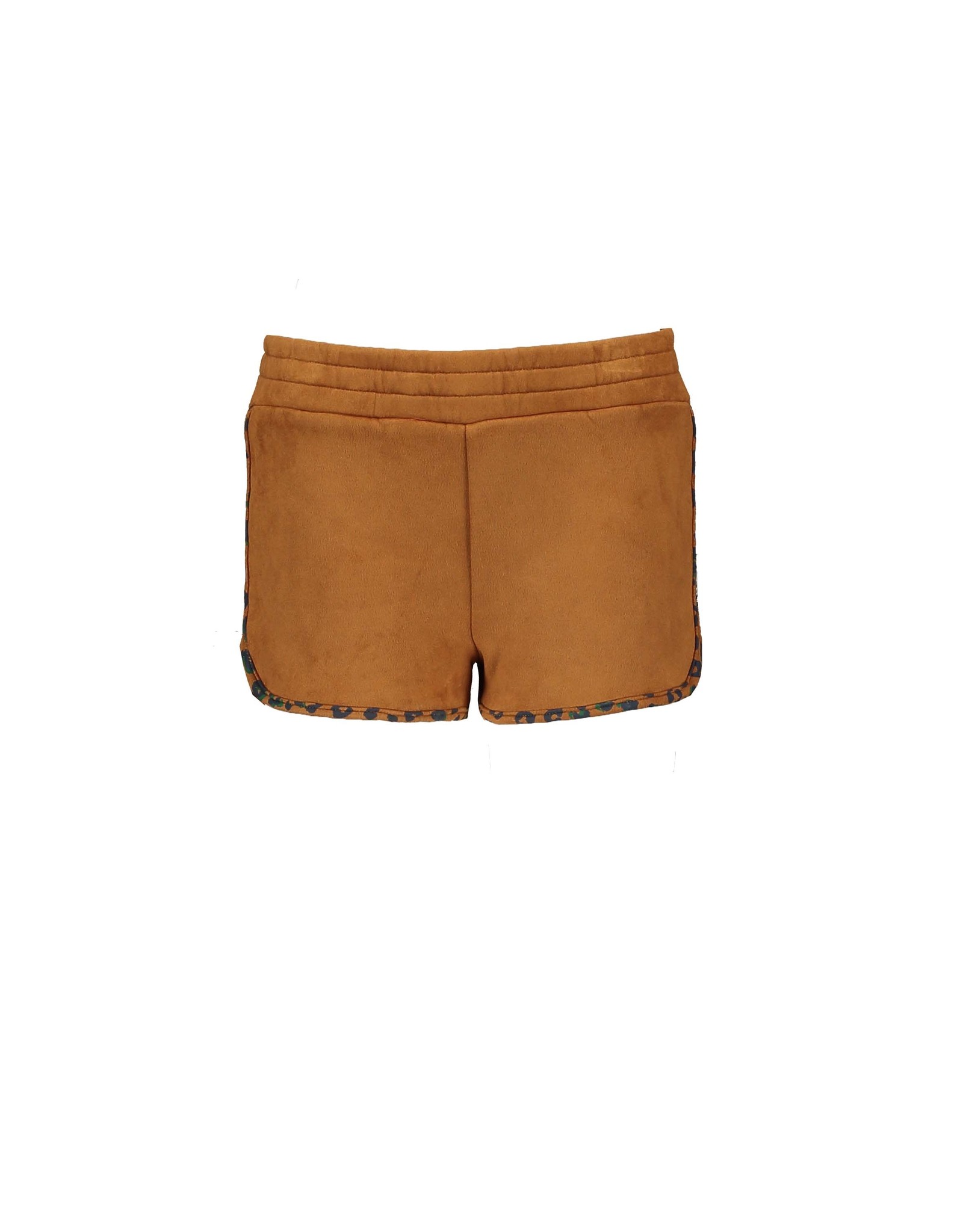 B-nosy Short fake suede with leo aop binding 570 Soft brown