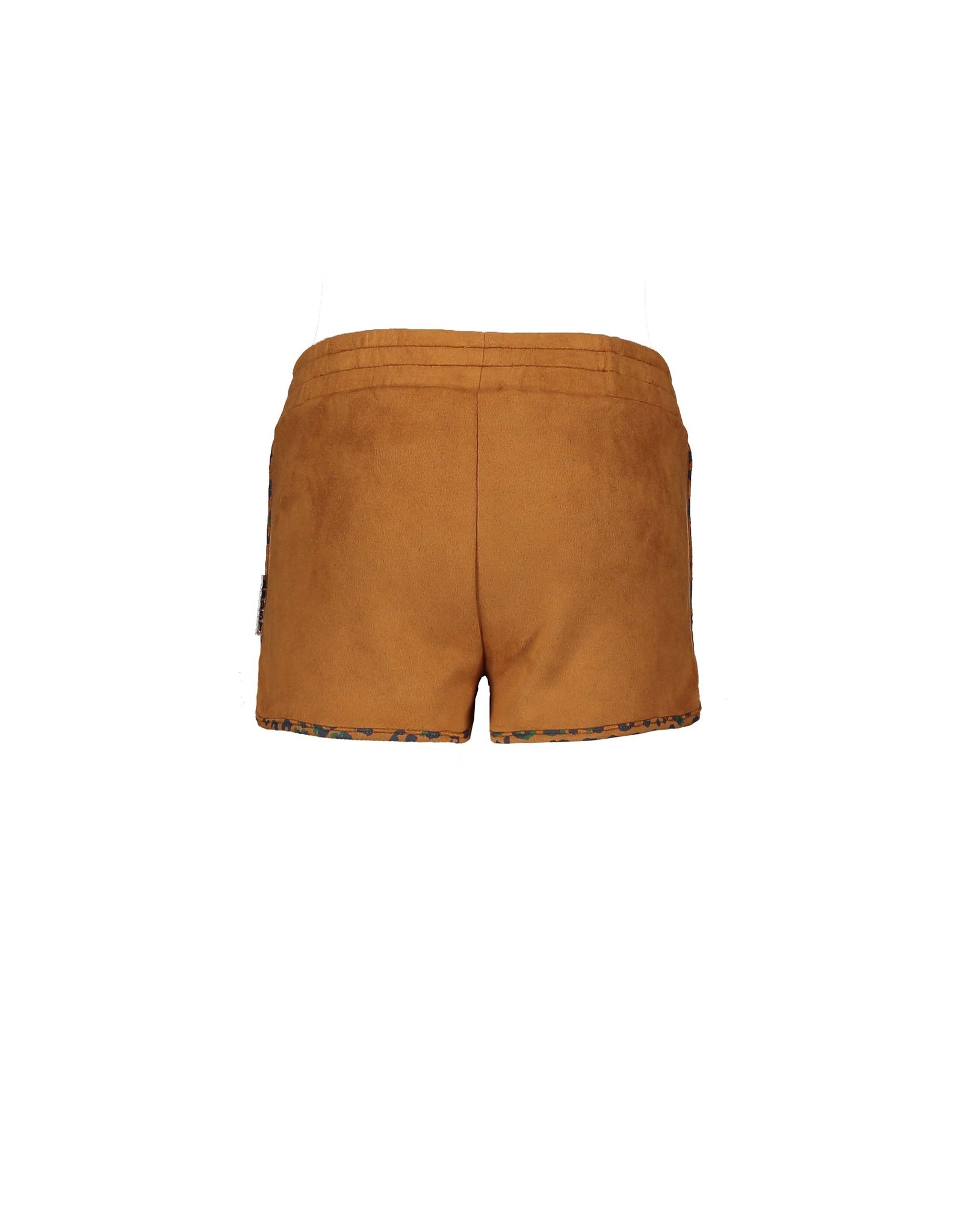 B-nosy Short fake suede with leo aop binding 570 Soft brown