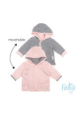 Feetje Omkeerbaar jasje met capuchon - Dots Antraciet melange NOS