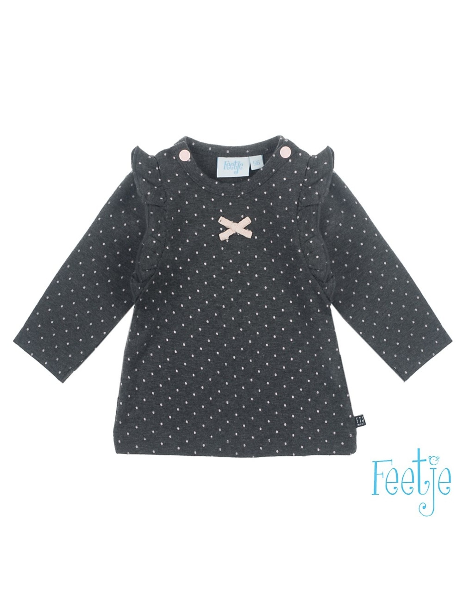 Feetje Longsleeve AOP - Dots Antraciet melange NOS