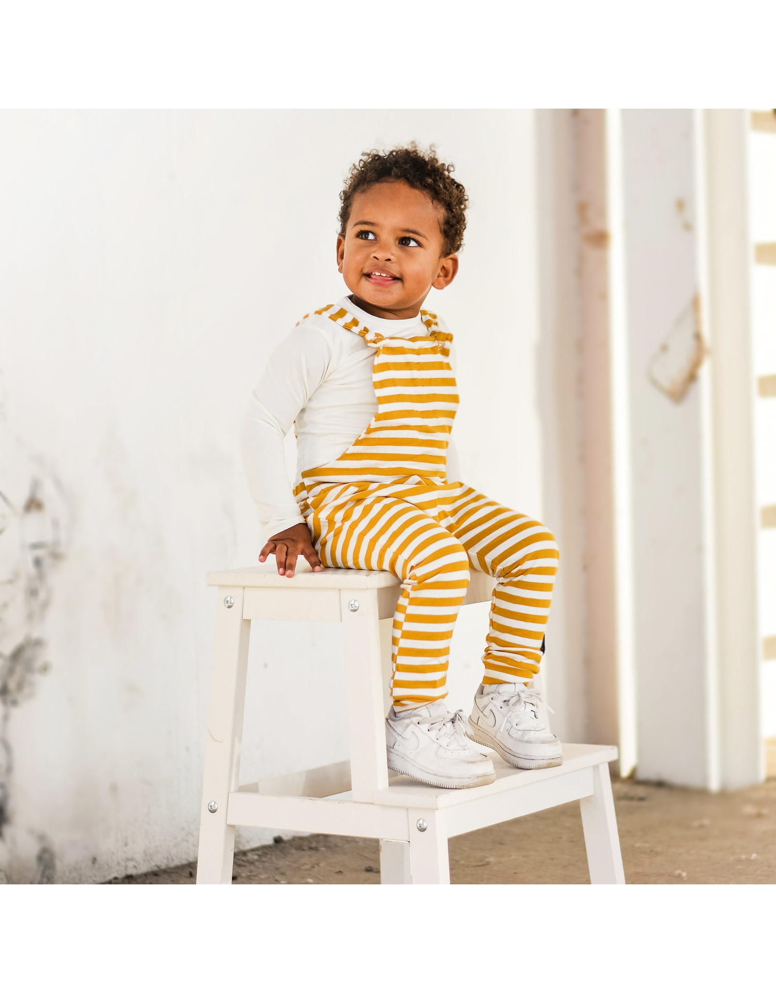 Your Wishes Ochre stripes Dungaree