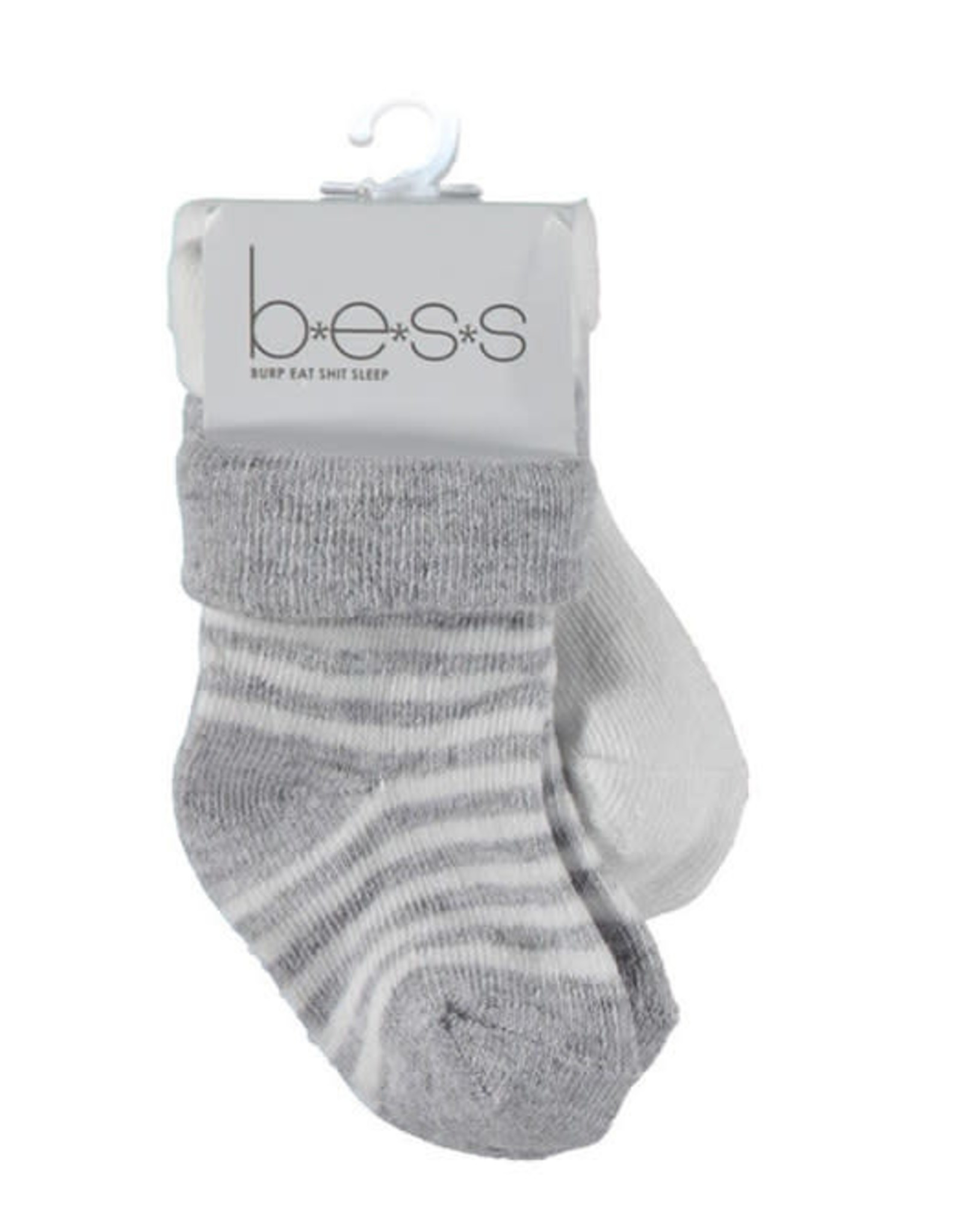 BESS Bess sokken pinstripe white NOS
