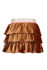 B-nosy Girls glitter velvet skirt with layers 575 Camel