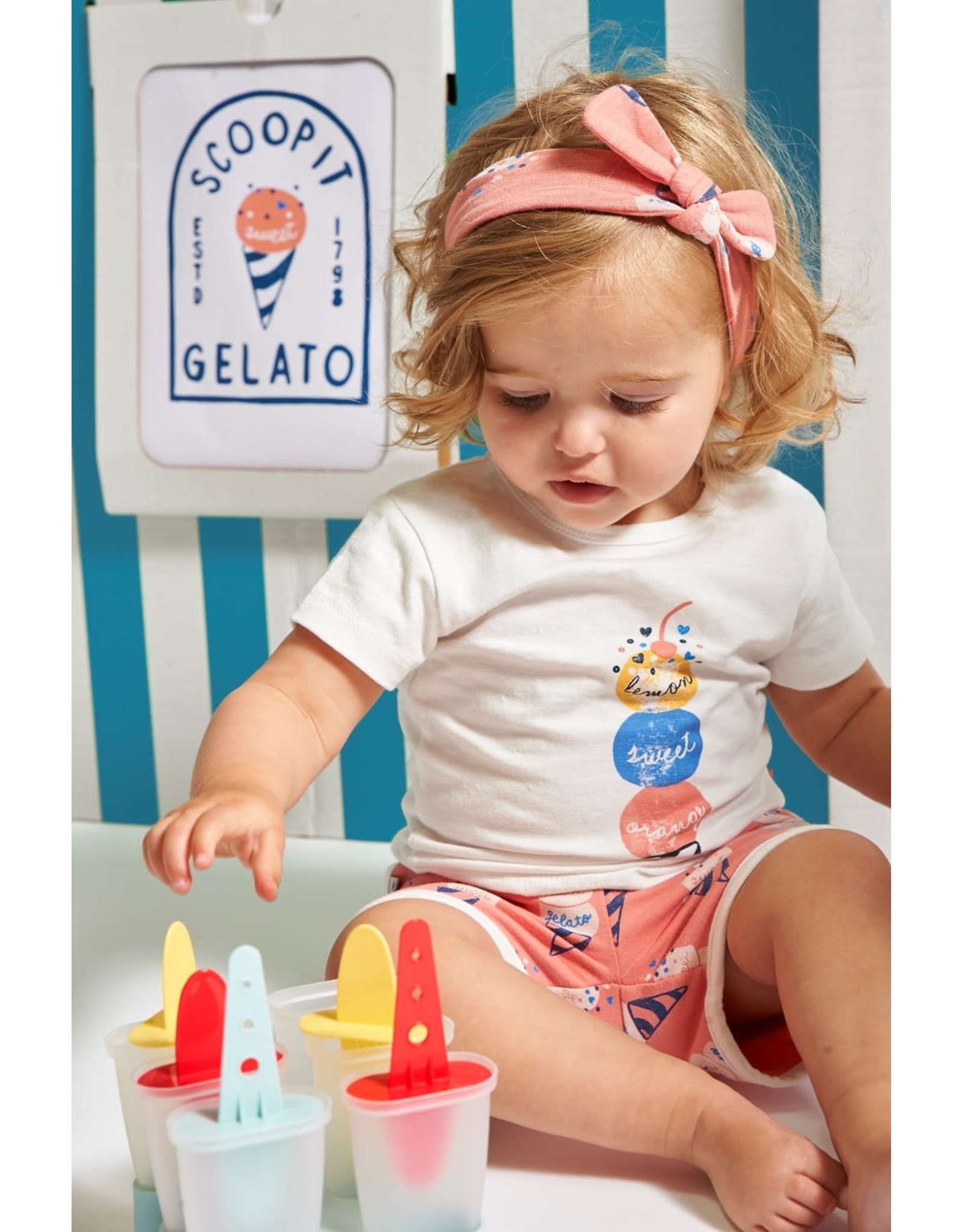 Feetje Short AOP - Sweet Gelato Koraal