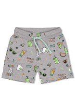 Feetje Short AOP - Snacktime Grijs melange