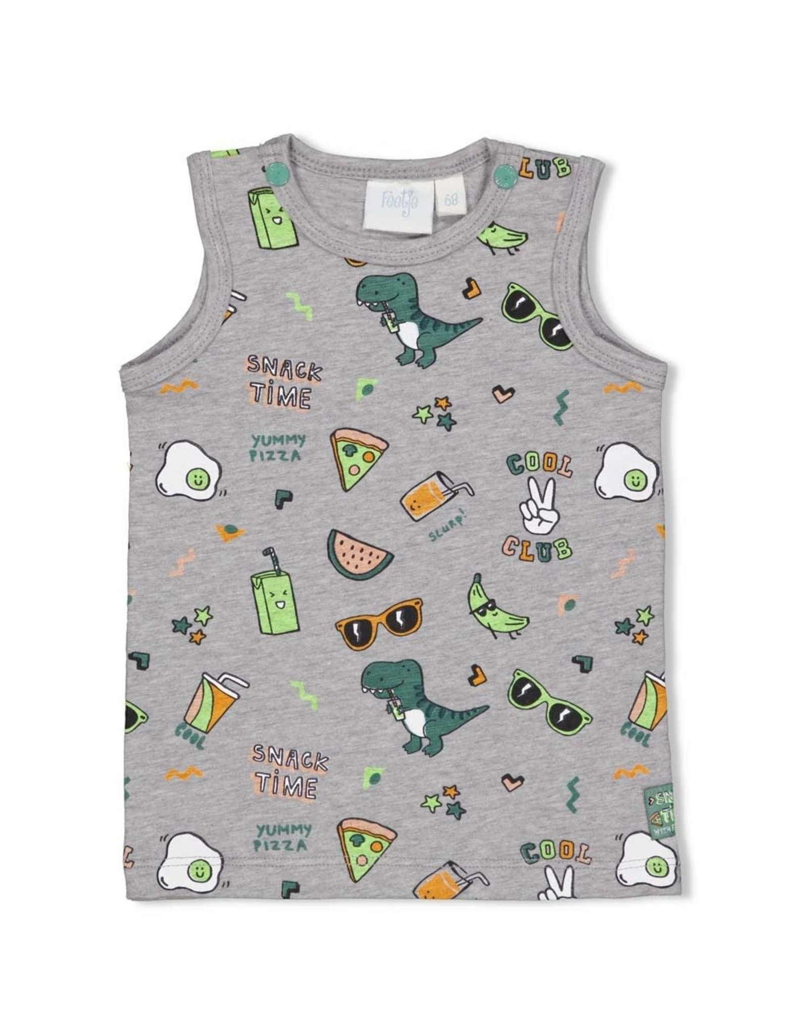 Feetje Singlet - Snacktime Grijs melange