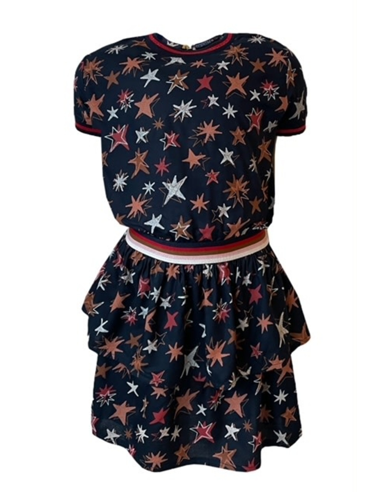 Allison Dress Dark blue AOP star