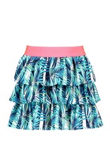 B-nosy Girls woven tropical palm ao layered skirt 331 Tropical palm ao