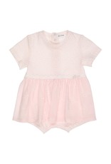 Gymp BABYPAKJE - ROMPER WITH SKIRT OFF-WHITE/VIEUX-ROSE