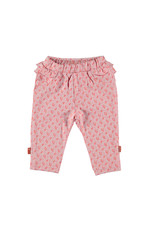 BESS Pants AOP Flower Ruffles Pink