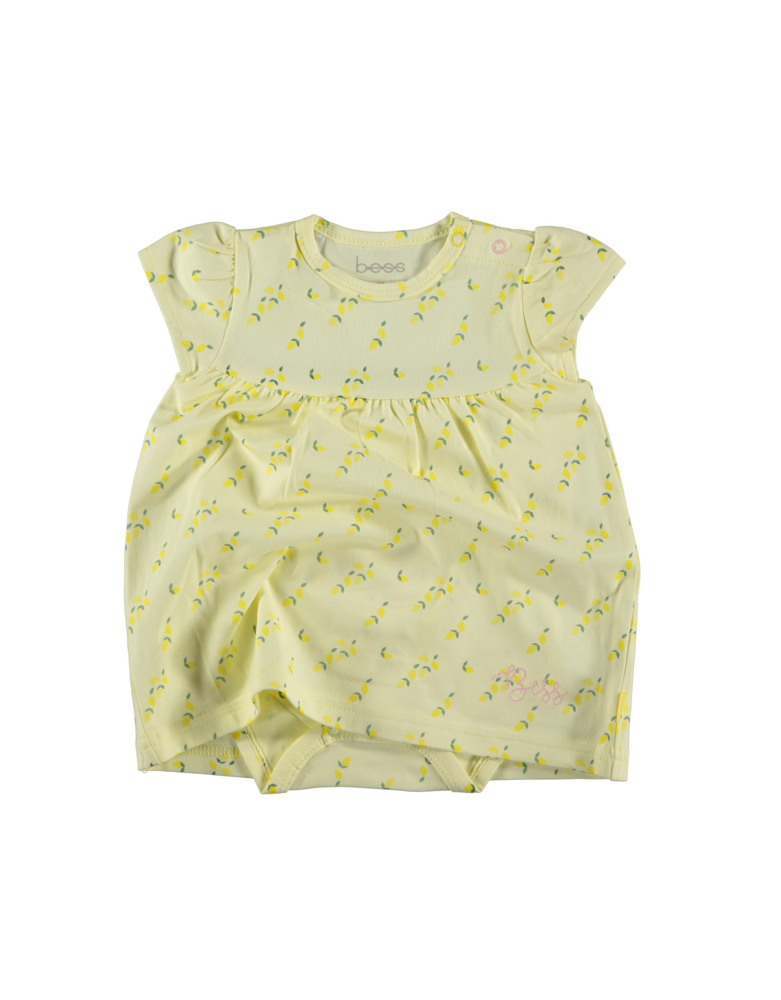 BESS Dress romper AOP Lemons Yellow