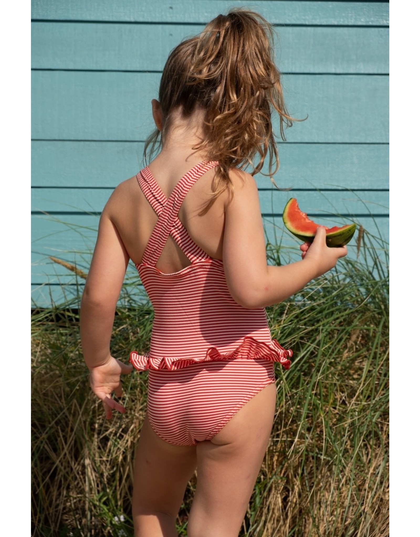 Looxs Little swimsuit RED STRIIPE badpak